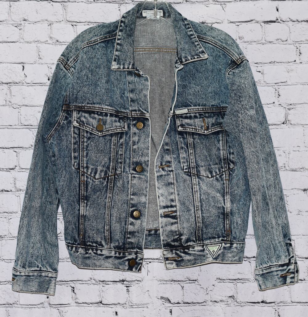 RARE Guess by Georges Marciano for Jeans Acid Wash Denim Jacket Made in the USA